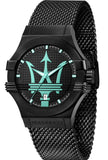 Maserati Potenza Aqua Edition Black Dial Black Mesh Bracelet Watch For Men - R8853144002 Buy Now By Maserati