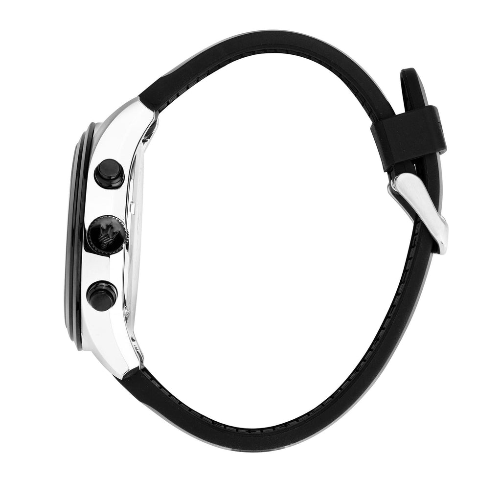 Maserati Traguardo Chronograph Green Dial Black Silicone Strap Watch For Men - R8871612043 Buy Now By Maserati