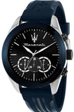 Maserati Traguardo Chronograph Blue Dial Black Silicone Strap Watch For Men - R8871612046 Buy Now By Maserati