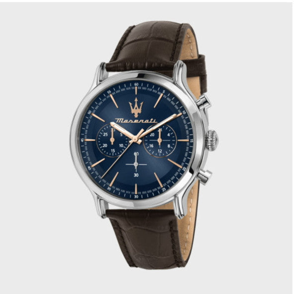 Maserati Epoca Chronograph Blue Dial Brown Leather Strap Watch For Men - R8871618014 Buy Now By Maserati