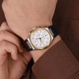 Maserati Triconic Chronograph White Dial Black Leather Strap Watch For Men - R8871639004 Buy Now By Maserati