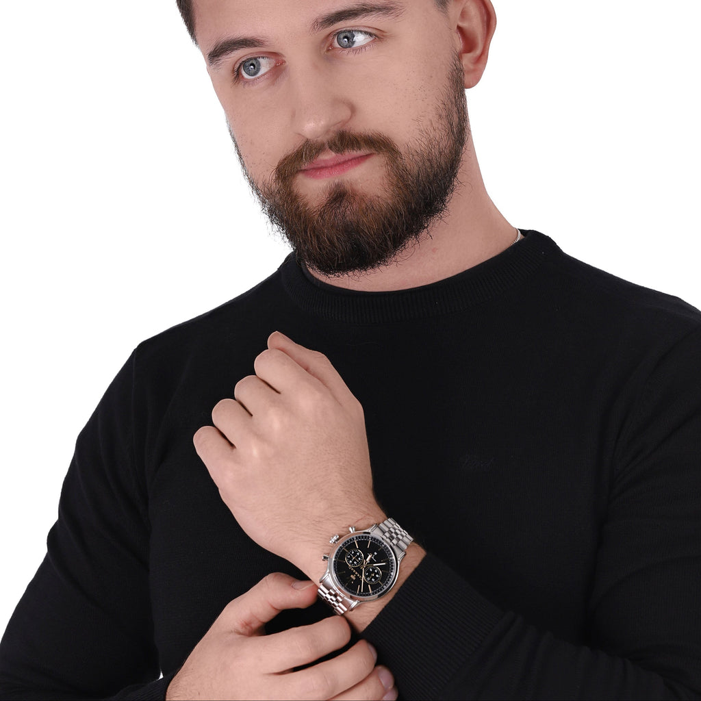 Maserati Epoca Chronograph Black Dial Silver Steel Strap Watch For Men - R8873618017 Buy Now By Maserati