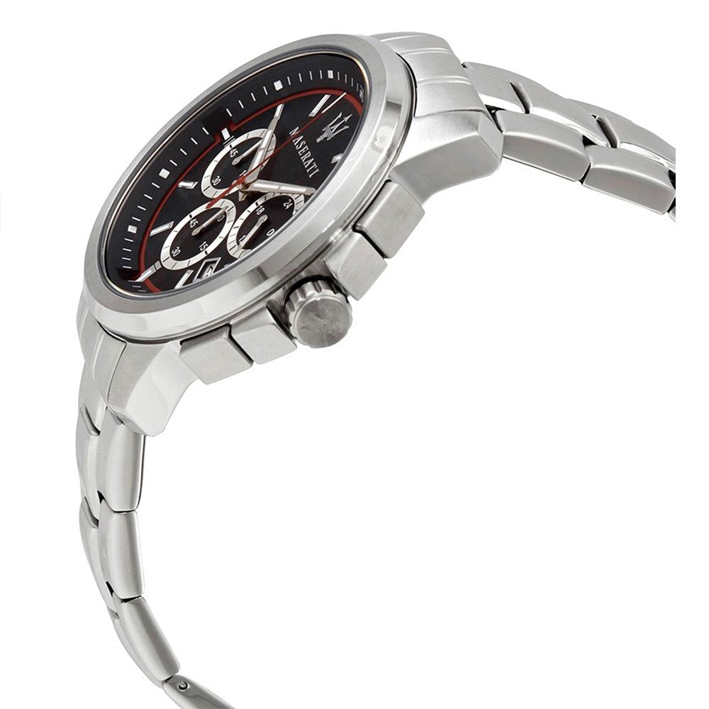 Maserati Successo Chronograph Black Dial Silver Steel Strap Watch For Men - R8873621009 Buy Now By Maserati