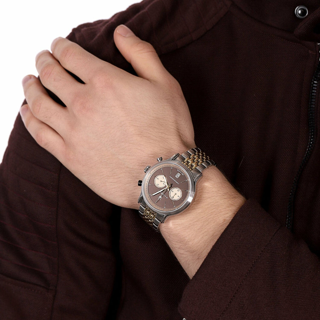 Maserati Legend Chronograph Brown Dial Two Tone Steel Strap Watch For Men - R8873638003 Buy Now By Maserati