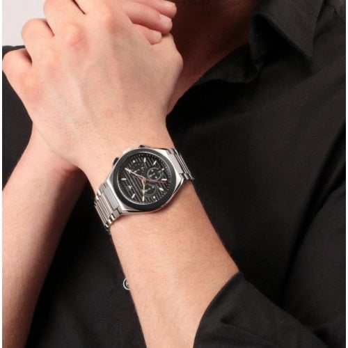 Maserati Triconic Chronograph Black Dial Silver Steel Strap Watch For Men - R8873639002 Buy Now By Maserati