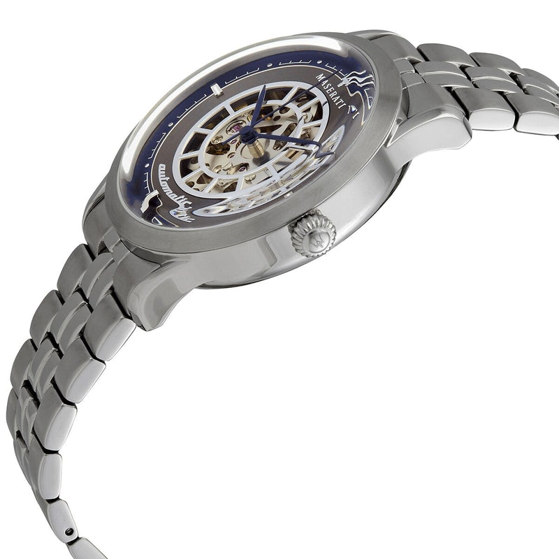 Maserati Ricordo Automatic Skeleton Silver Dial Silver Steel Strap Watch For Men - R8823133005 Buy Now By Maserati