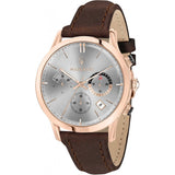 Maserati Ricordo Chronograph Silver Dial Brown Leather Strap Watch For Men - R8871633002 Buy Now By Maserati