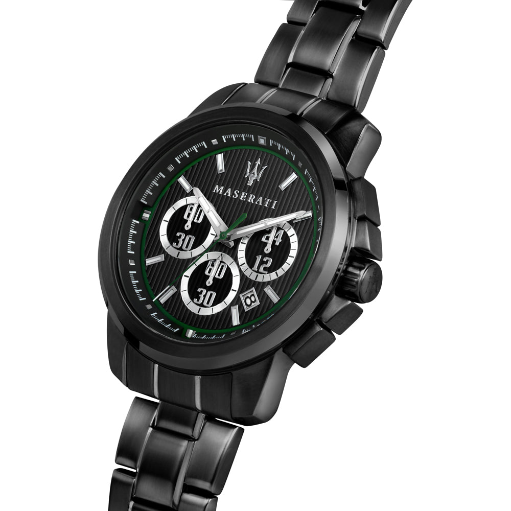Maserati Royale Chronograph Black Dial Black Steel Strap Watch For Men - R8873637004 Buy Now By Maserati