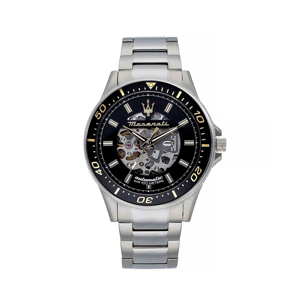Maserati SFIDA Automatic Black Dial Silver Steel Strap Watch For Men - R8823140002 Buy Now By Maserati