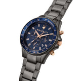 Maserati SFIDA Chronograph Blue Dial Grey Steel Strap Watch For Men - R8873640001 Buy Now By Maserati