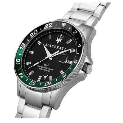 Maserati SFIDA Chronograph Black Dial Silver Steel Strap Watch For Men - R8853140005 Buy Now By Maserati