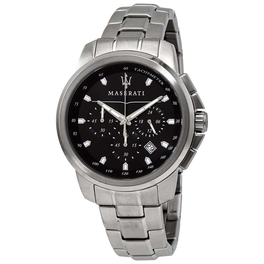 Maserati Successo Chronograph Black Dial Silver Steel Strap Watch For Men - R8873621001 Buy Now By Maserati