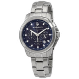 Maserati Successo Chronograph Blue Dial Silver Steel Strap Watch For Men - R8873621002 Buy Now By Maserati