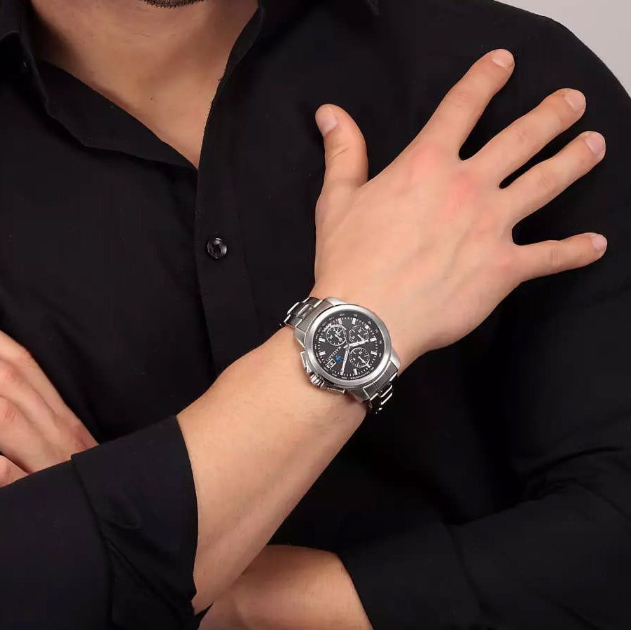 Maserati Successo Solar Edition Black Dial Silver Steel Strap Watch For Men - R8873645003 Buy Now By Maserati