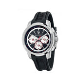 Maserati SFIDA Chronograph Black Silver Dial Black Rubber Strap Watch For Men - R8851123001 Buy Now By Maserati