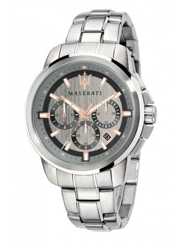 Maserati Successo Chronograph Silver Dial Silver Steel Strap Watch For Men - R8873621004 Buy Now By Maserati