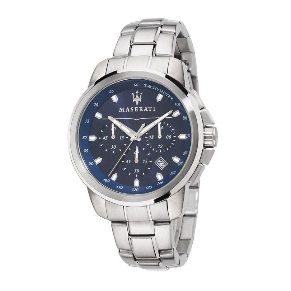 Maserati Successo Chronograph Blue Dial Silver Steel Strap Watch For Men - R8873621002 Buy Now By Maserati