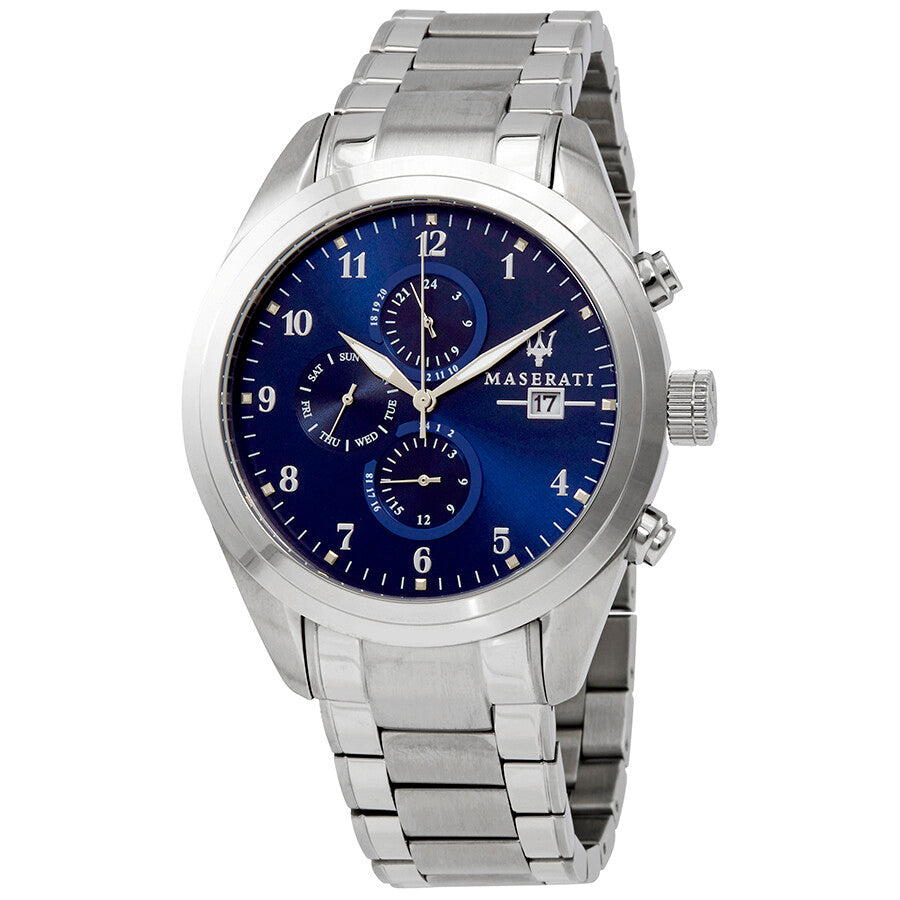 Maserati Traguardo Blue Dial Silver Steel Strap Watch For Men - R8853112505 Buy Now By Maserati