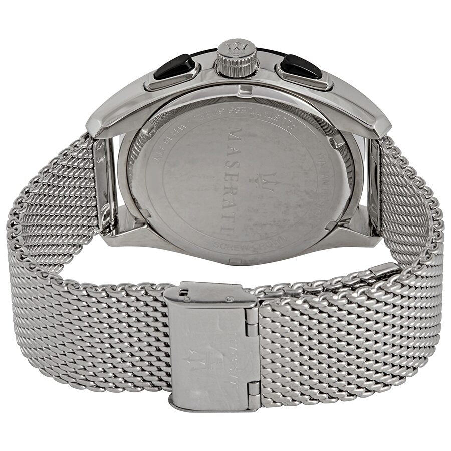 Maserati Traguardo Black Dial Silver Mesh Bracelet Watch For Men - R8873612005 Buy Now By Maserati