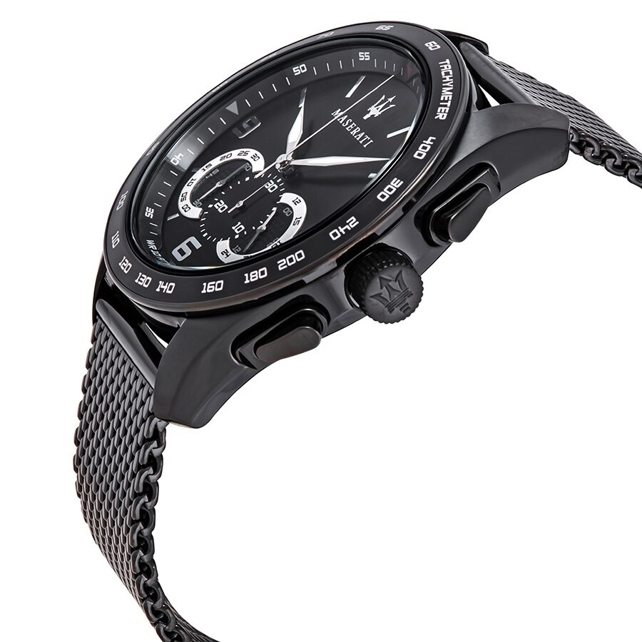Maserati Traguardo Chronograph Black Dial Black Mesh Bracelet Watch For Men - R8873612031 Buy Now By Maserati