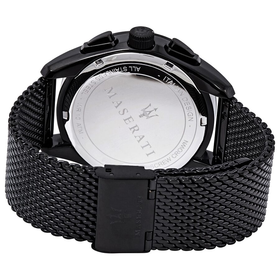 Maserati Traguardo Chronograph Black Dial Black Mesh Bracelet Watch For Men - R8873612031 Buy Now By Maserati