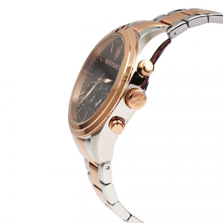 Maserati Traguardo Chronograph Brown Dial Two Tone Steel Strap Men's Watch - R8873612003 Buy Now By Maserati