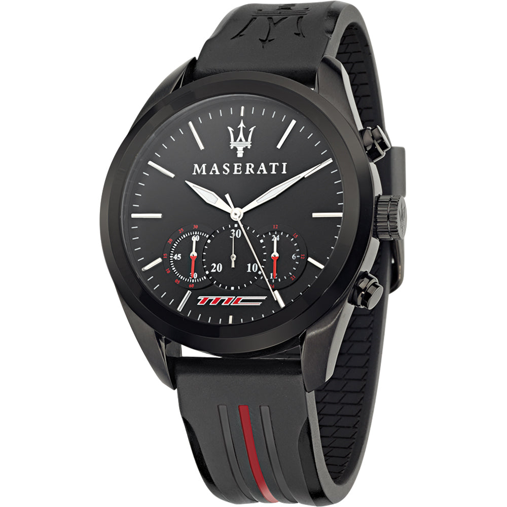 Maserati Traguardo Chronograph Black Dial Black Rubber Strap Watch For Men - R8871612004 Buy Now By Maserati