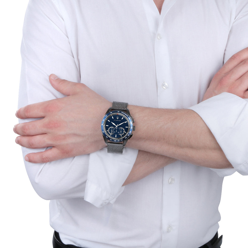Maserati Traguardo 45mm Chronograph Blue Dial Watch For Men - R8873612009 Buy Now By Maserati