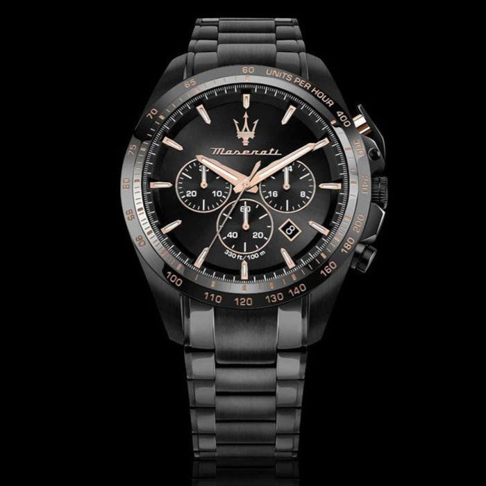Maserati Traguardo Chronograph Black Dial Black Steel Strap Watch For Men - R8873612048 Buy Now By Maserati