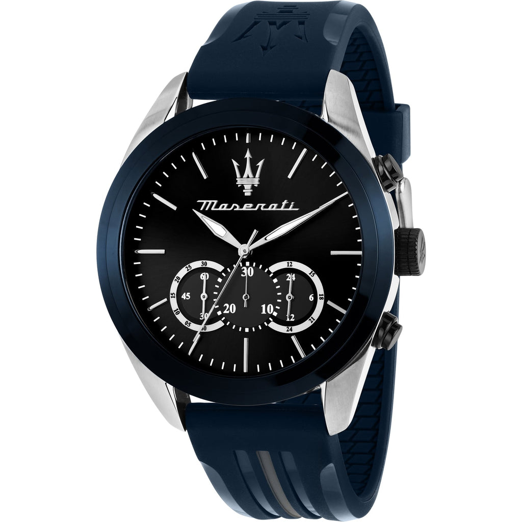 Maserati Traguardo Chronograph Blue Dial Black Silicone Strap Watch For Men - R8871612046 Buy Now By Maserati