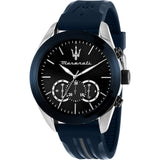 Maserati Traguardo Chronograph Blue Dial Black Silicone Strap Watch For Men - R8871612046 Buy Now By Maserati