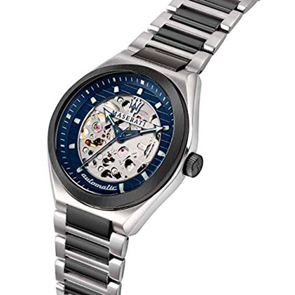 Maserati Triconic Automatic Skeleton Blue Dial Watch For Men - R8823139001 Buy Now By Maserati