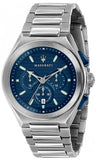 Maserati Triconic Quartz Blue Dial Silver Steel Strap Watch For Men - R8873639001 Buy Now By Maserati
