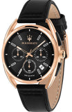 Maserati Trimarano Chronograph Black Dial Leather Strap Watch For Men - R8871632002 Buy Now By Maserati