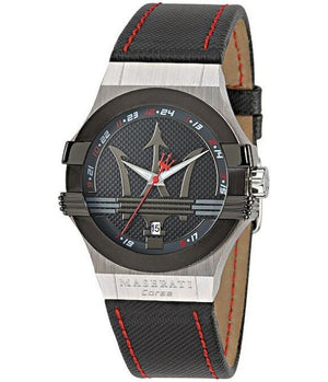Maserati Potenza Black Dial Black Leather Strap Watch For Men - R8851108001 Buy Now By Maserati