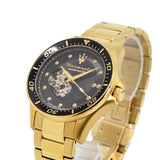Maserati SFIDA Black Dial Yellow Gold Toned Stainless Steel Watch For Men - R8823140003 Buy Now By Maserati