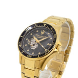 Maserati SFIDA Black Dial Yellow Gold Toned Watch For Men - R8823140003 Buy Now By Maserati