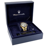 Maserati SFIDA Black Dial Yellow Gold Toned Stainless Steel Watch For Men - R8823140003 Buy Now By Maserati