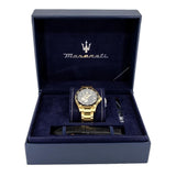 Maserati SFIDA Black Dial Yellow Gold Toned Watch For Men - R8823140003 Buy Now By Maserati