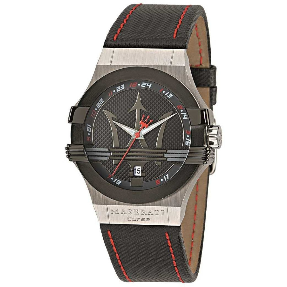 Maserati Potenza Black Dial Black Leather Strap Watch For Men - R8851108001 Buy Now By Maserati
