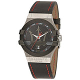 Maserati Potenza Black Dial Black Leather Strap Watch For Men - R8851108001 Buy Now By Maserati