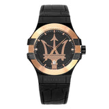 Maserati Potenza Quartz Black Dial Black Leather Strap Watch For Men - R8851108032 Buy Now By Maserati