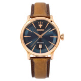 Maserati Epoca Blue Dial Brown Leather Strap Watch For Men - R8851118001 Buy Now By Maserati