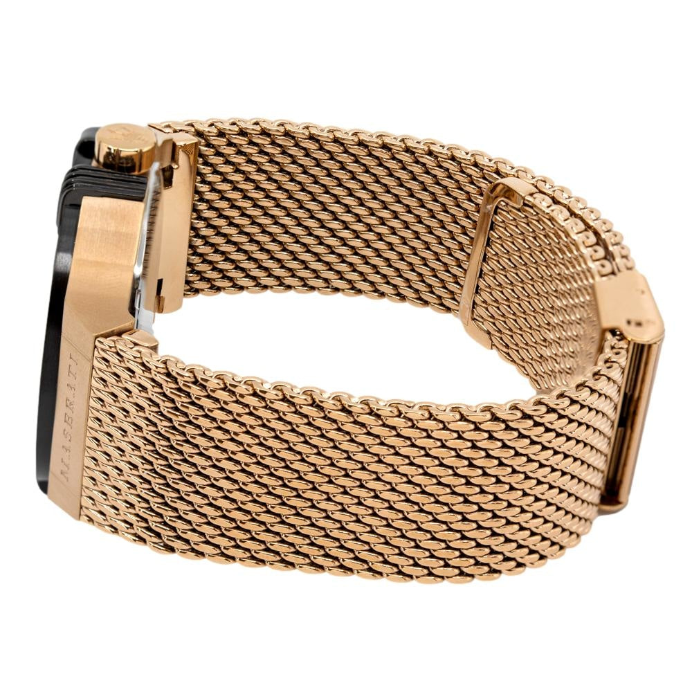 Maserati Potenza Classic Black Dial Rose Gold Mesh Bracelet Watch For Men - R8853108009 Buy Now By Maserati