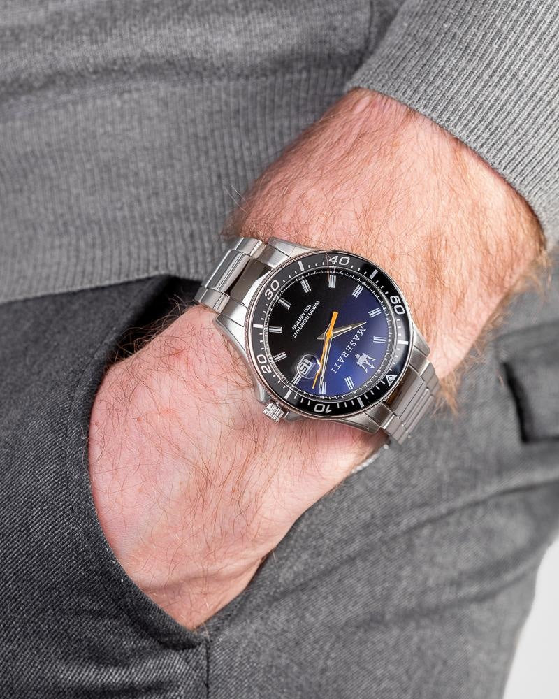 Maserati SFIDA Quartz Bue Dial Stainless Steel Watch For Men - R8853140001 Buy Now By Maserati