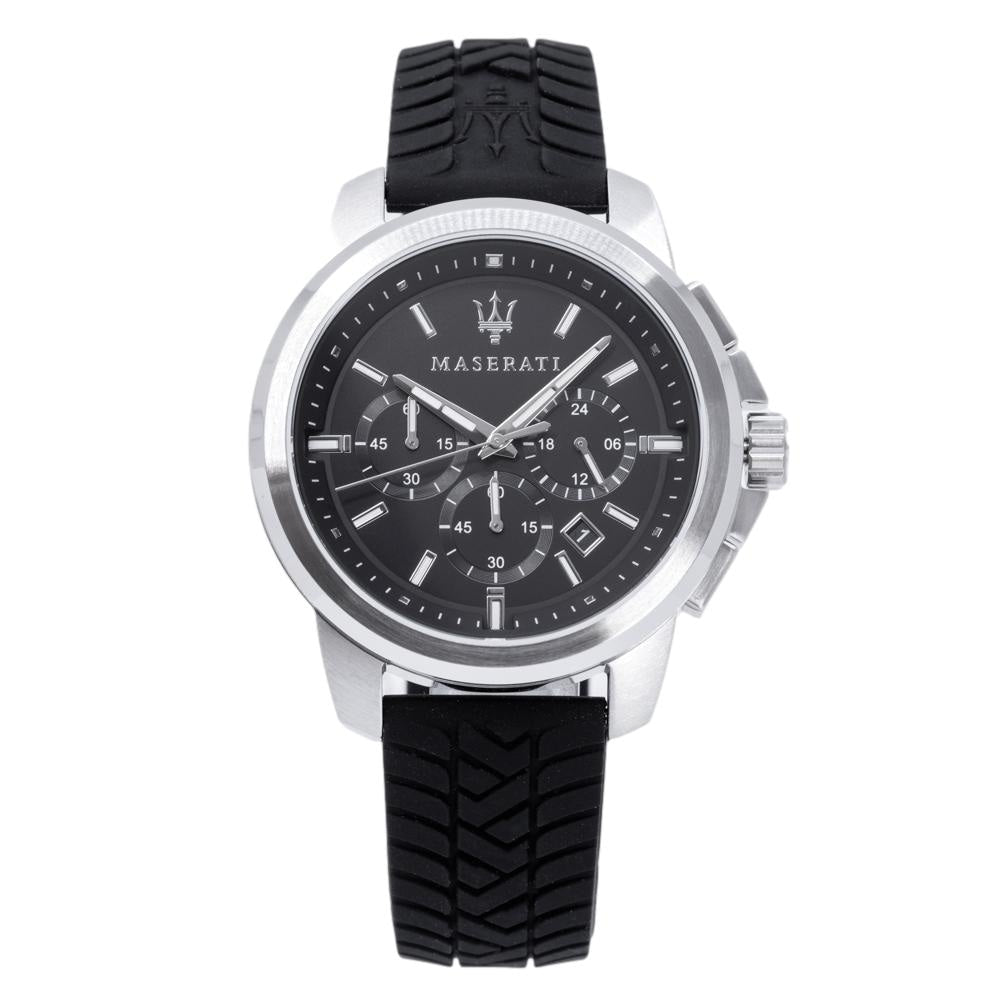Maserati Successo Chronoraph Black Dial Black Silicon Strap Watch For Men - R8871621014 Buy Now By Maserati