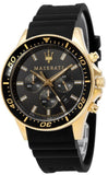 Maserati SFIDA Chronograph Black Dial Rubber Strap Watch For Men - R8871640001 Buy Now By Maserati
