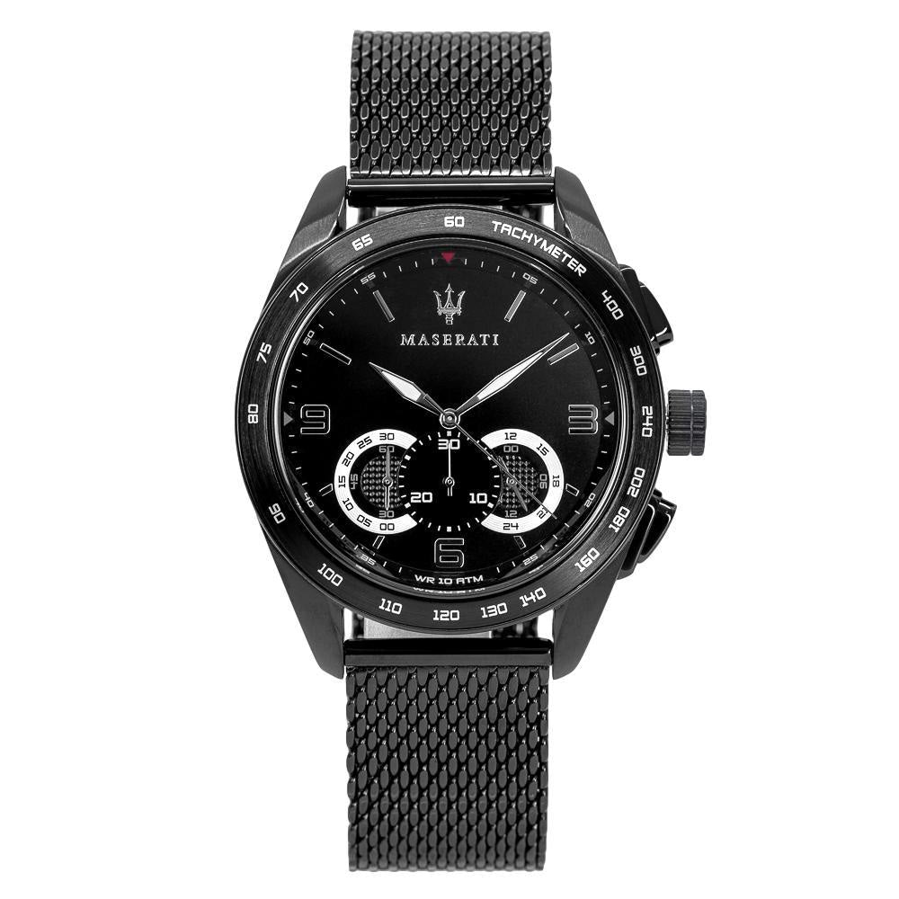 Maserati Traguardo Chronograph Black Dial Black Mesh Bracelet Watch For Men - R8873612031 Buy Now By Maserati