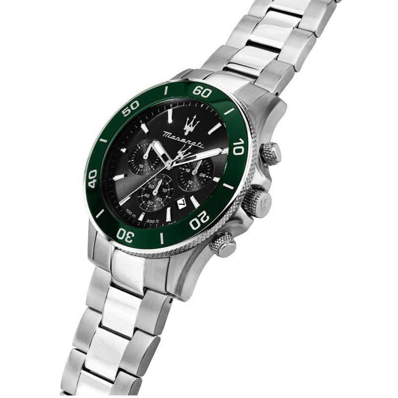 Maserati Competizione Chronograph Black Dial Silver Steel Strap Watch For Men - R8873600008 Buy Now By Maserati