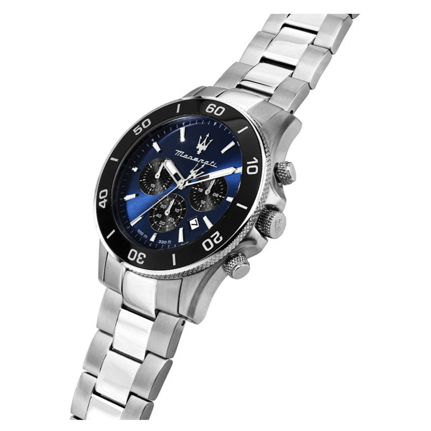 Maserati Competizione Chronograph Blue Dial Silver Steel Strap Watch For Men - R8873600009 Buy Now By Maserati